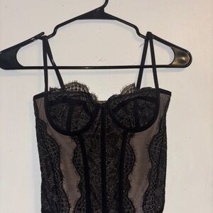 Urban Outfitters Black Lace Bra with Underwire Support